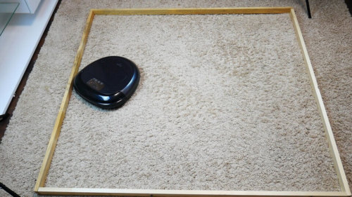 Le tapis après le test Le tapis après le test