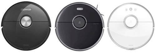 Roborock S6, S5 Max et S5 (vue de dessus)