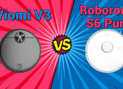Comparaison des aspirateurs robots Viomi V3 et Roborock S6 Pure