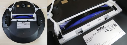 Robot avec une brosse à pétales de poils