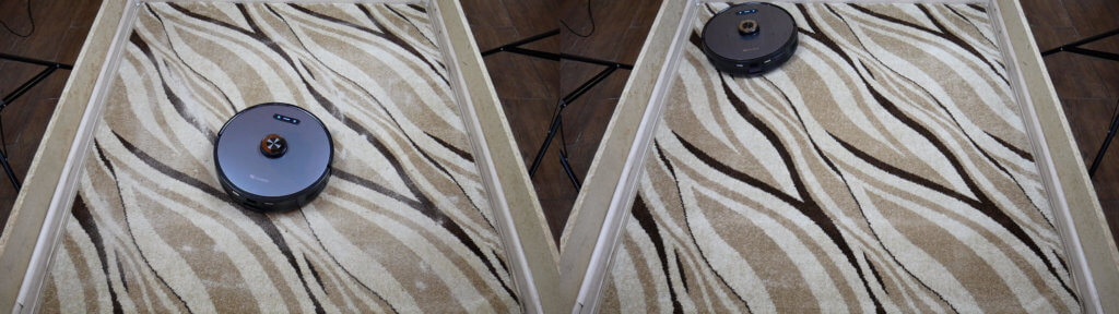 Collection de sable sur le tapis de Proscenic