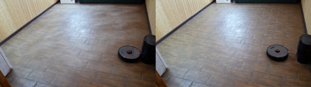 Collection de sable sur carreaux de Proscenic