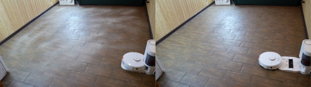 Collecte de sable sur la dalle Roborock S7