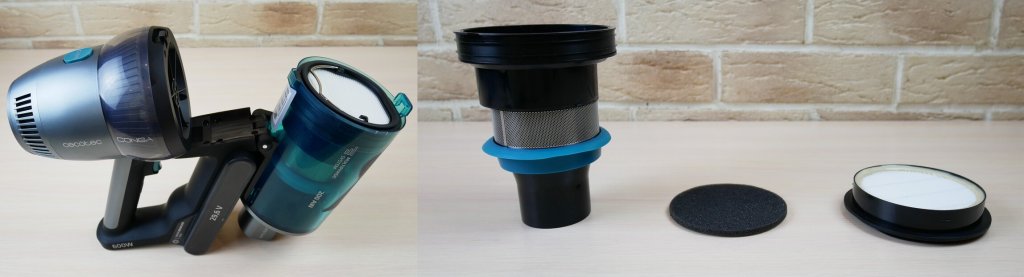 Système de dépoussiérage et de filtration d'un aspirateur