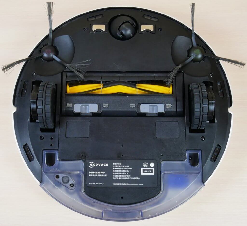 Ecovacs Deebot OZMO N8 PRO, vue de dessous