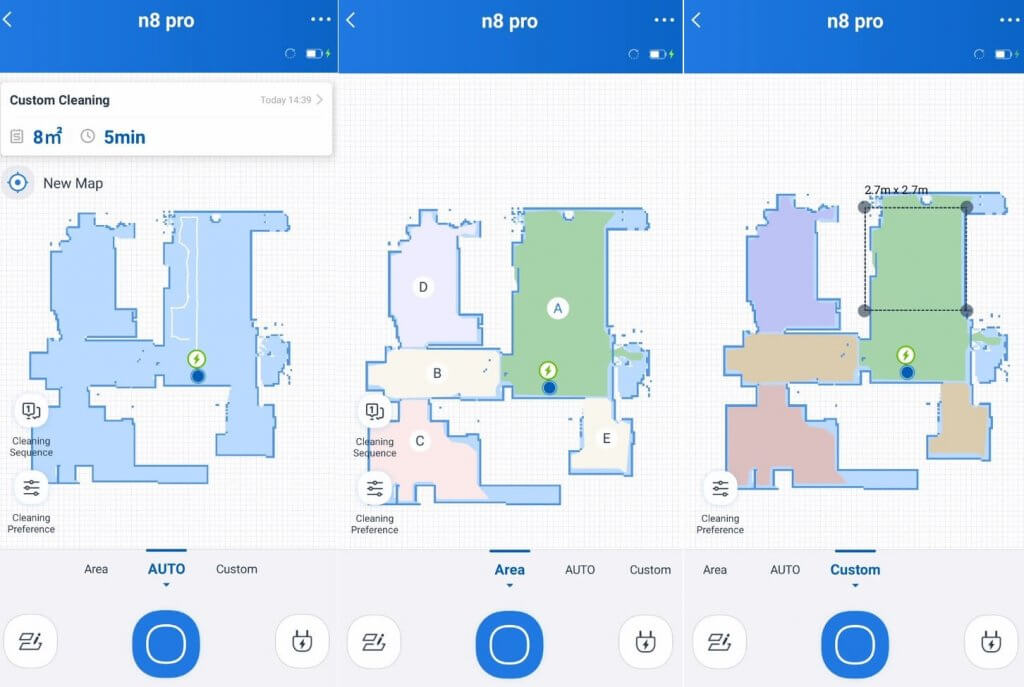 Modes de nettoyage Ecovacs Deebot OZMO N8 PRO
