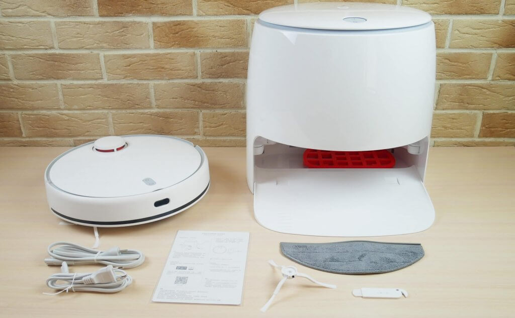 Contenu de l'emballage du robot laveur de sols autonettoyant Xiaomi Mijia MJSTP