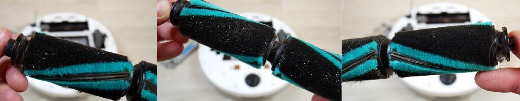 La brosse centrale a emmêlé les cheveux.