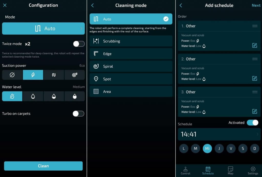 Modes de nettoyage