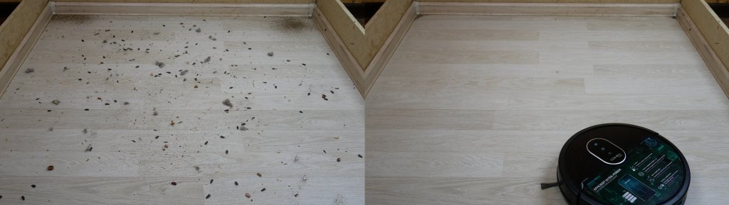 Accumulation de débris sur un sol stratifié