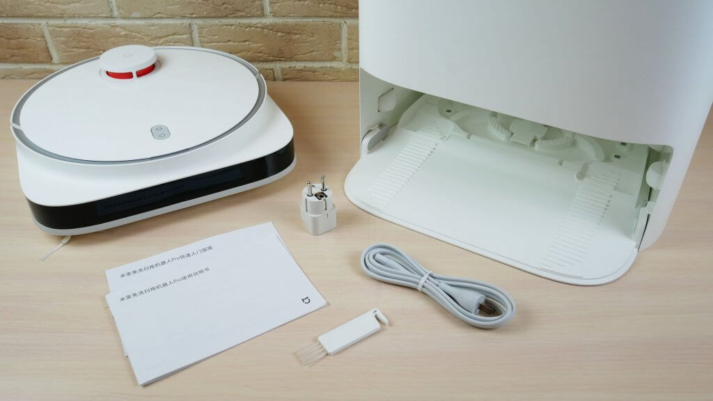 Contenu de l'emballage du robot aspirateur-laveur autonettoyant Xiaomi Mijia Pro