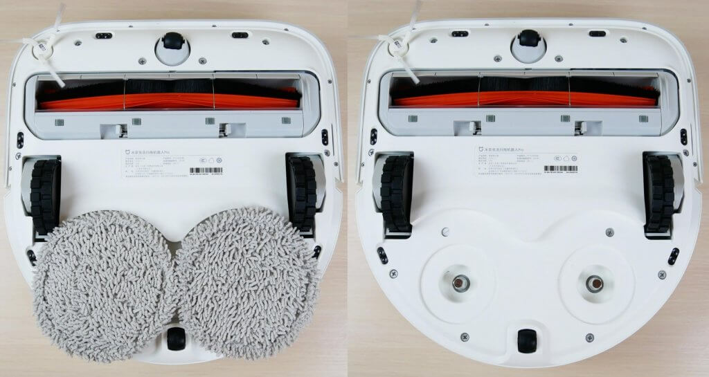 Aspirateur-laveur robot autonettoyant Xiaomi Mijia Pro : vue de dessous