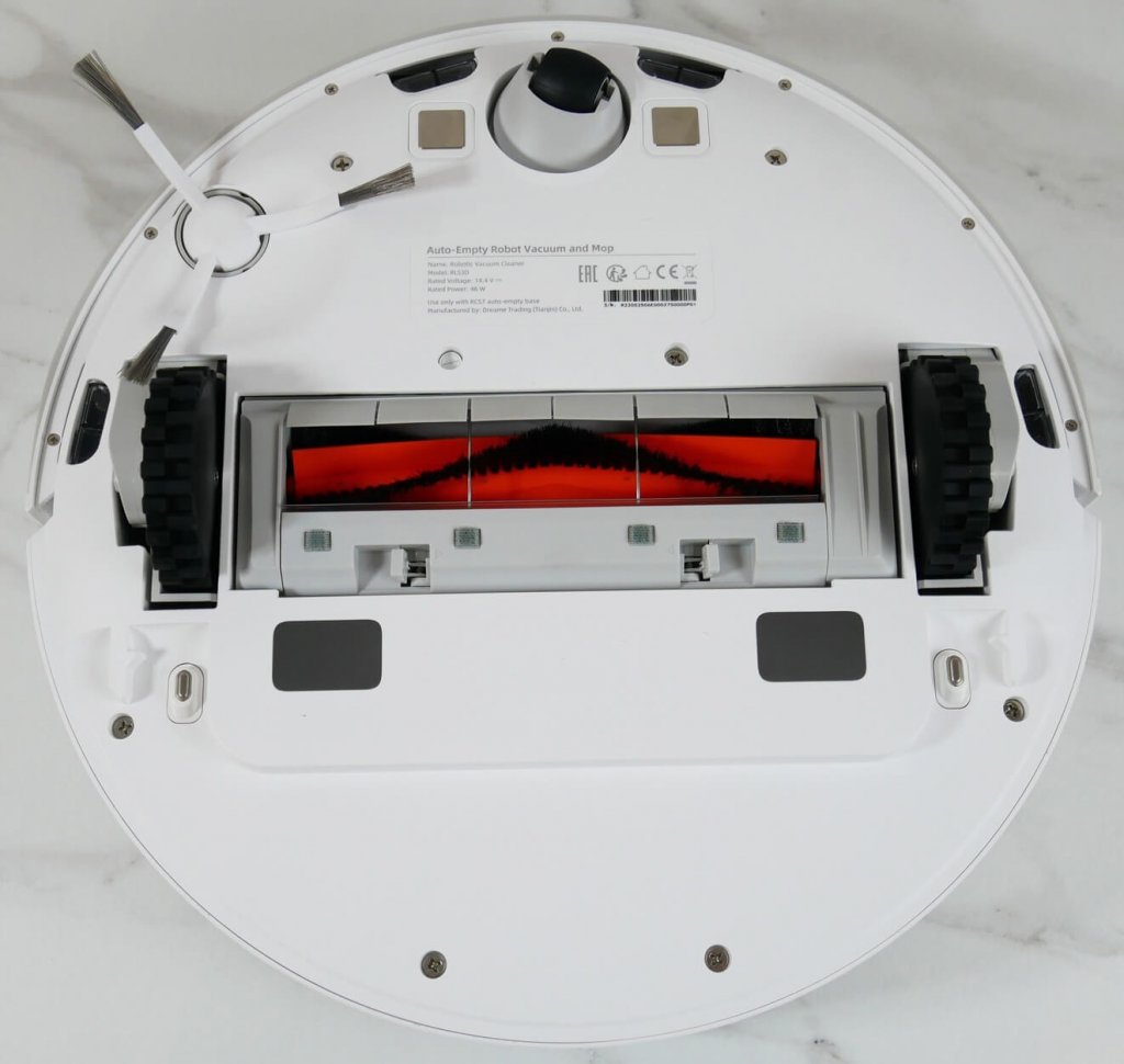 Dreame Bot D10 Plus : Vue de dessous