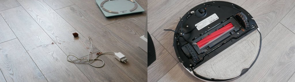 Un aspirateur robot a rongé un câble et a roulé sur la «surprise» d'un animal de compagnie.