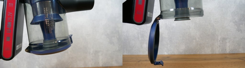 Polaris PVCS 7090 HandStickPRO Aqua : Vider le bac à poussière