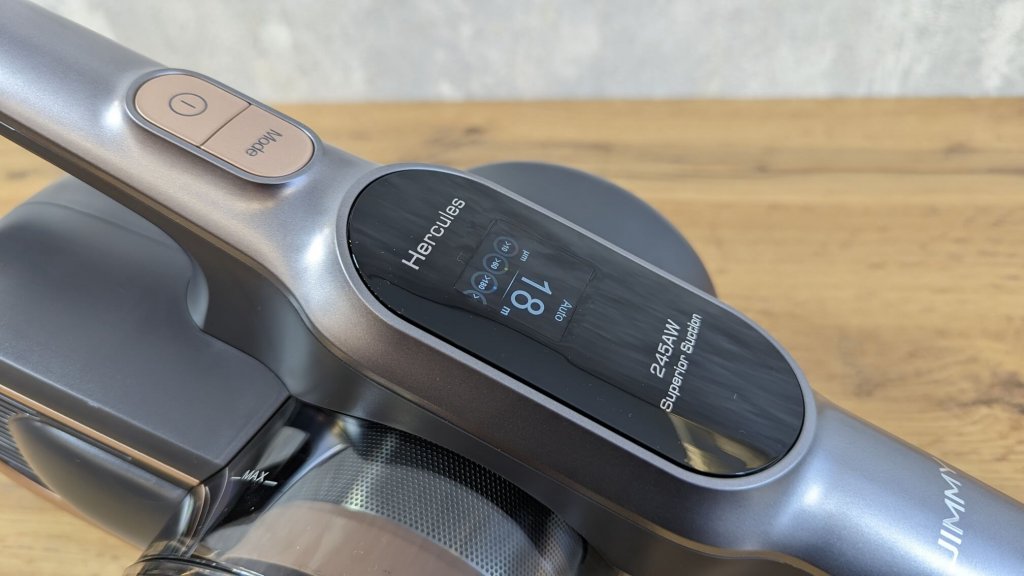 Jimmy H10 Pro Hercules : Panneau de commande et écran