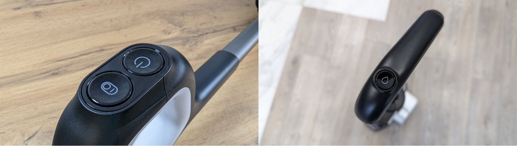 Roborock Dyad Pro : Boutons sur la poignée