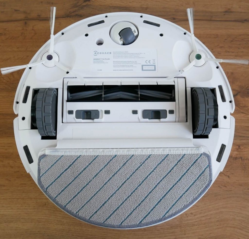 ECOVACS DEEBOT T10 Plus : Vue de dessous