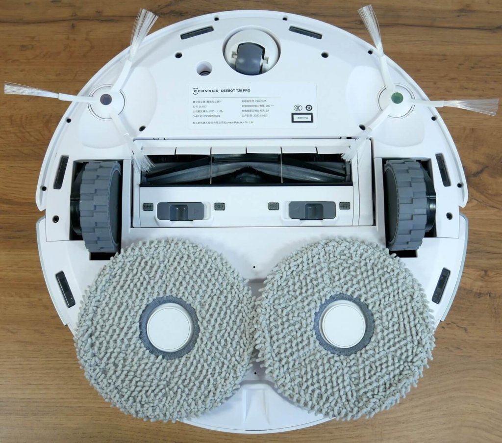 Ecovacs Deebot T20 Pro : Vue de dessous