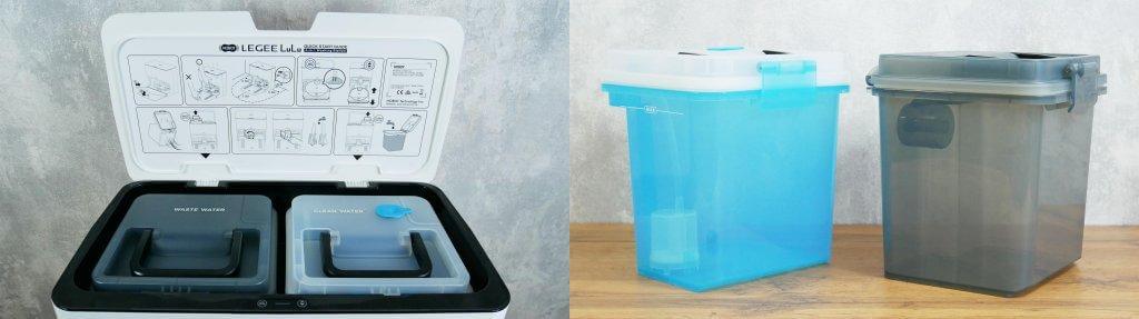 Hobot LEGEE LuLu : réservoirs d'eau