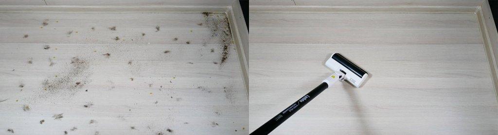 Lydsto H4 : Collecte de débris sur sol stratifié