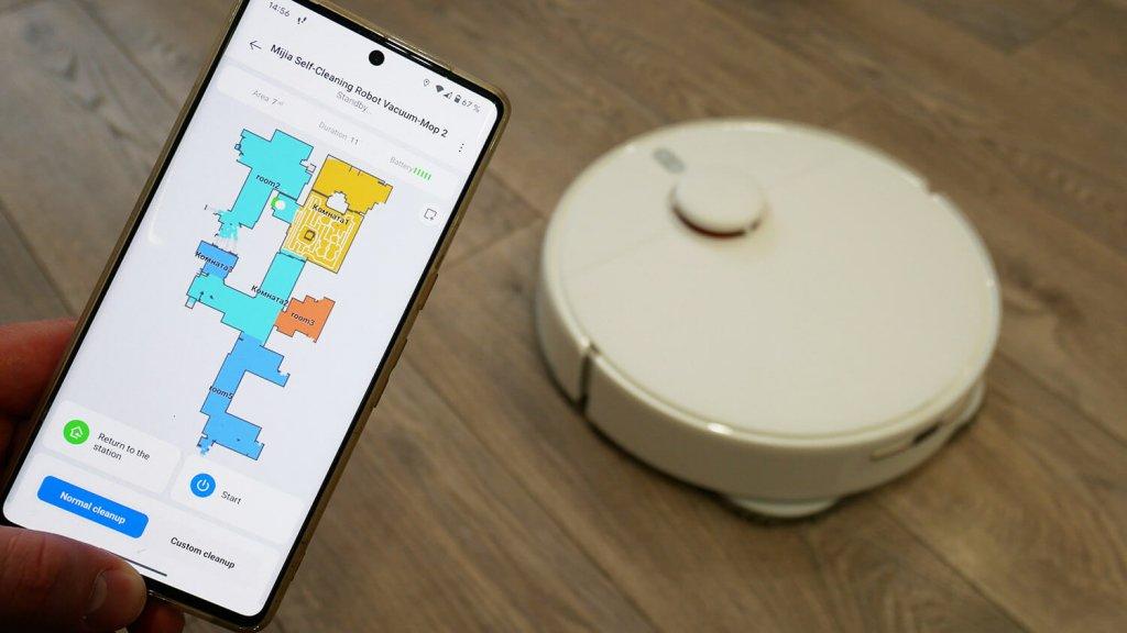 Aspirateur robot laveur autonettoyant Xiaomi Mijia 2 : Commandes