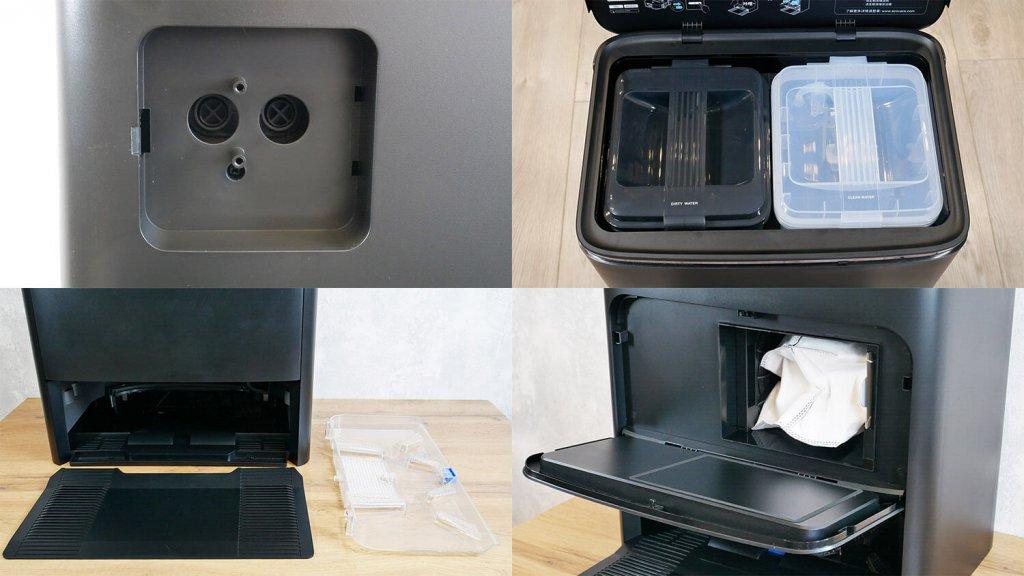 Ecovacs Deebot X2 PRO : Principaux composants de la station