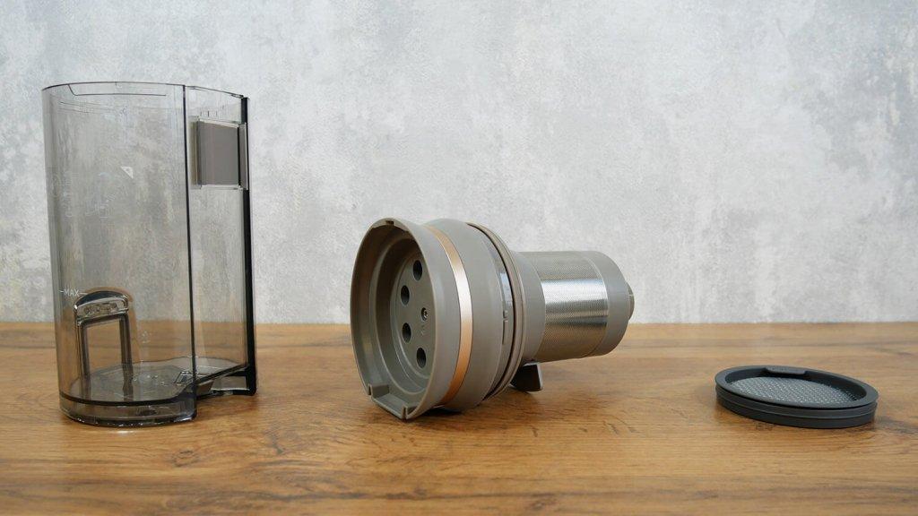 Station Dreame Z10 : Système de filtration du bac à poussière