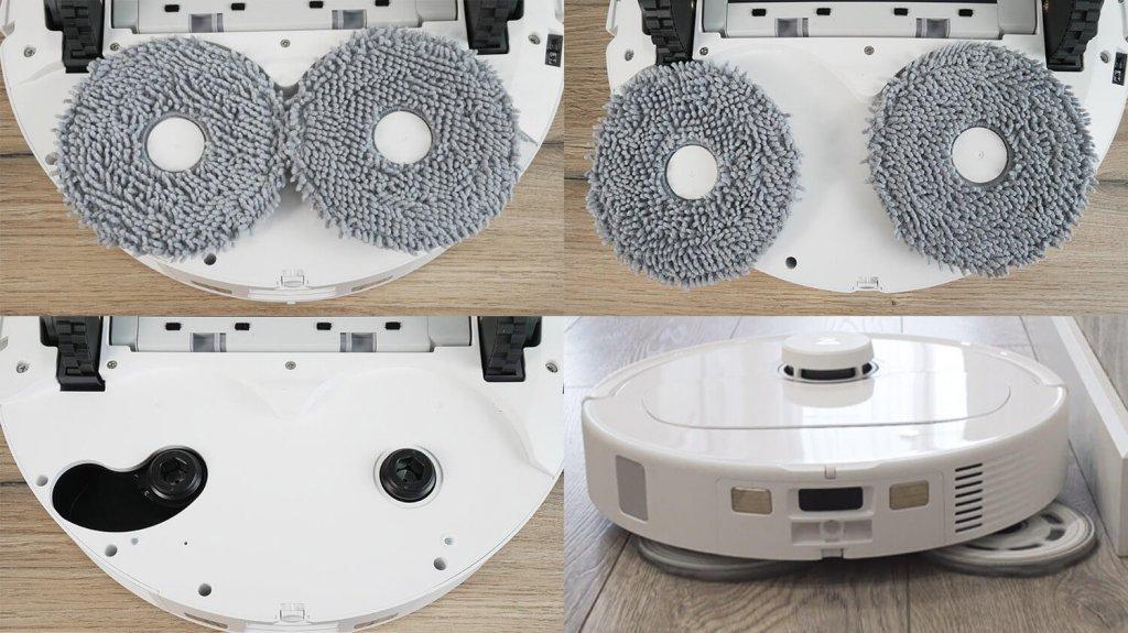 Roborock Qrevo MaxV : Support rétractable avec chiffon de nettoyage