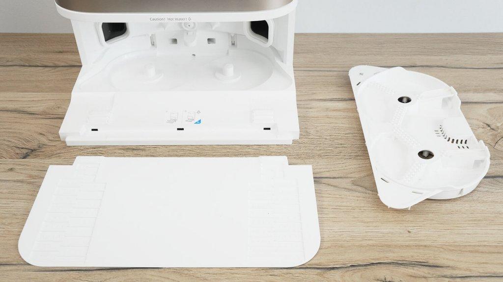 DreameBot L10s Pro Ultra Heat : Plateau amovible et plateau