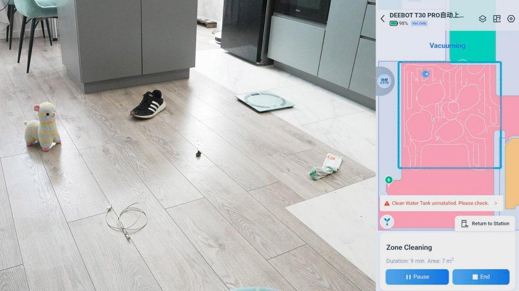 Ecovacs Deebot T30 PRO : Identification des objets en bonne lumière