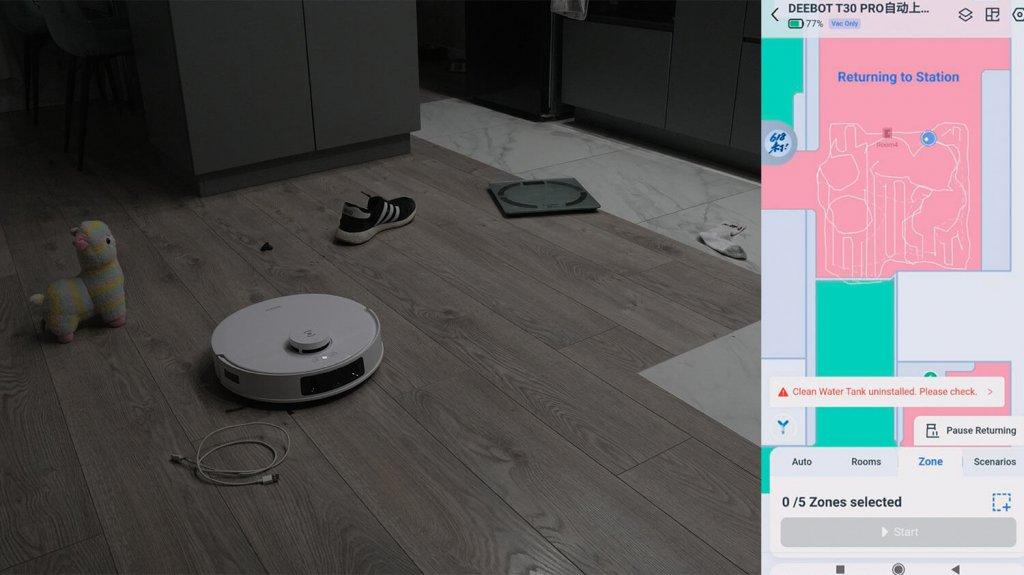 Ecovacs Deebot T30 PRO : Identification d’objets dans l’obscurité