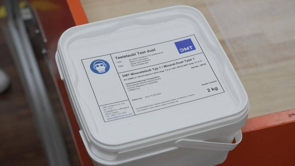 poussière de test pour aspirateurs robots
