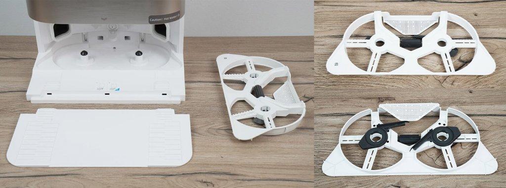 Dreame X40 Ultra Complet : Bac à raclettes dans la station