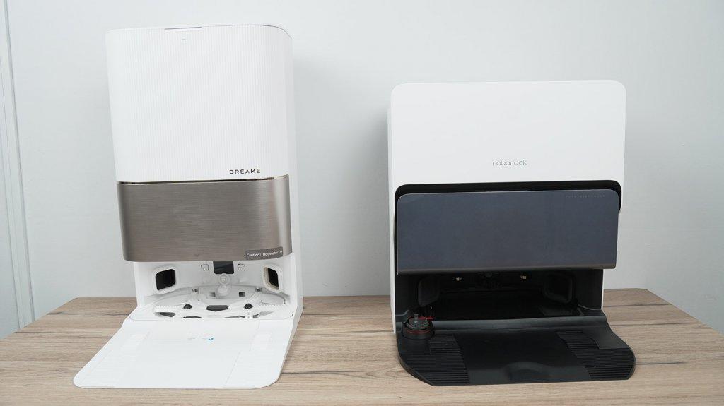 Roborock S8 MaxV Ultra et Dreame X40 Ultra : stations
