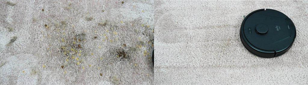 eufy L60 : Nettoyage de tapis à poils moyens
