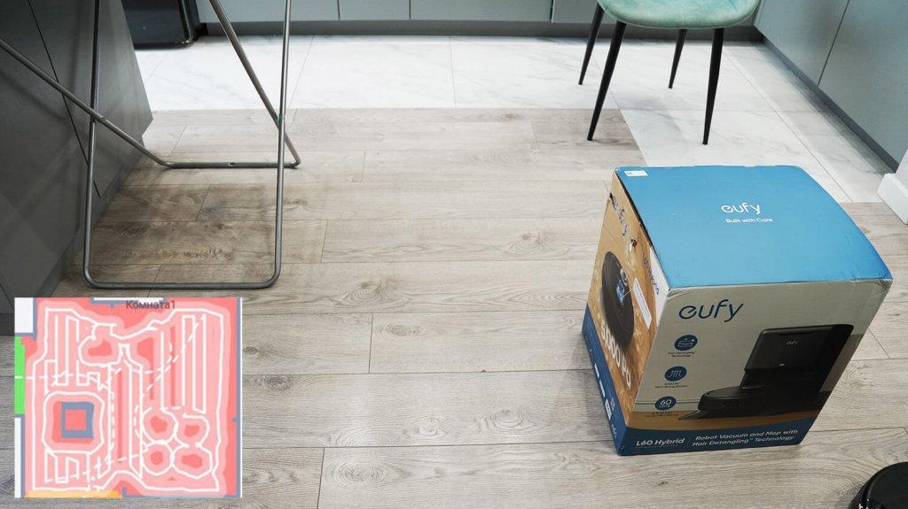 eufy L60 : Se déplacer dans une pièce avec des obstacles