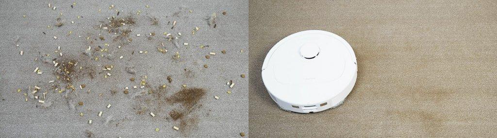 Roborock Qrevo S : Nettoyage de tapis