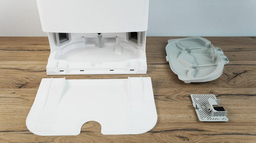 Roborock Qrevo S : Plateau amovible