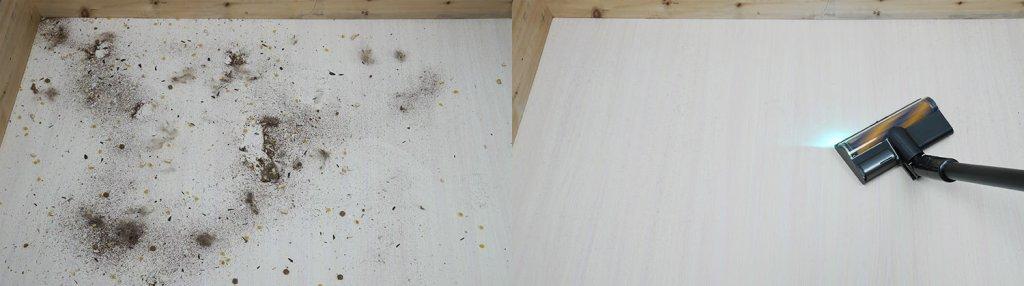 Station Dreame Z40 : Collecte des débris sur les sols stratifiés