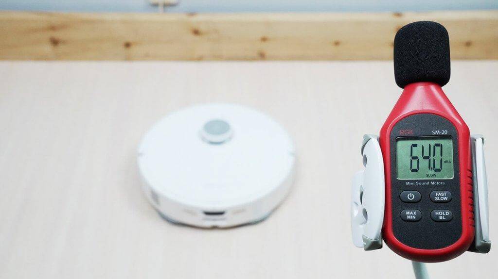 Roborock Qrevo Curv : Niveau sonore