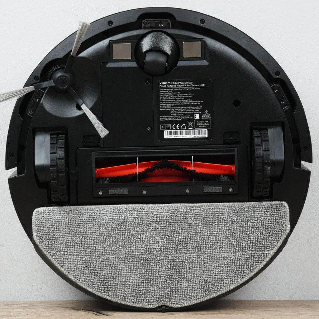 Aspirateur robot Xiaomi S20 : vue de dessous