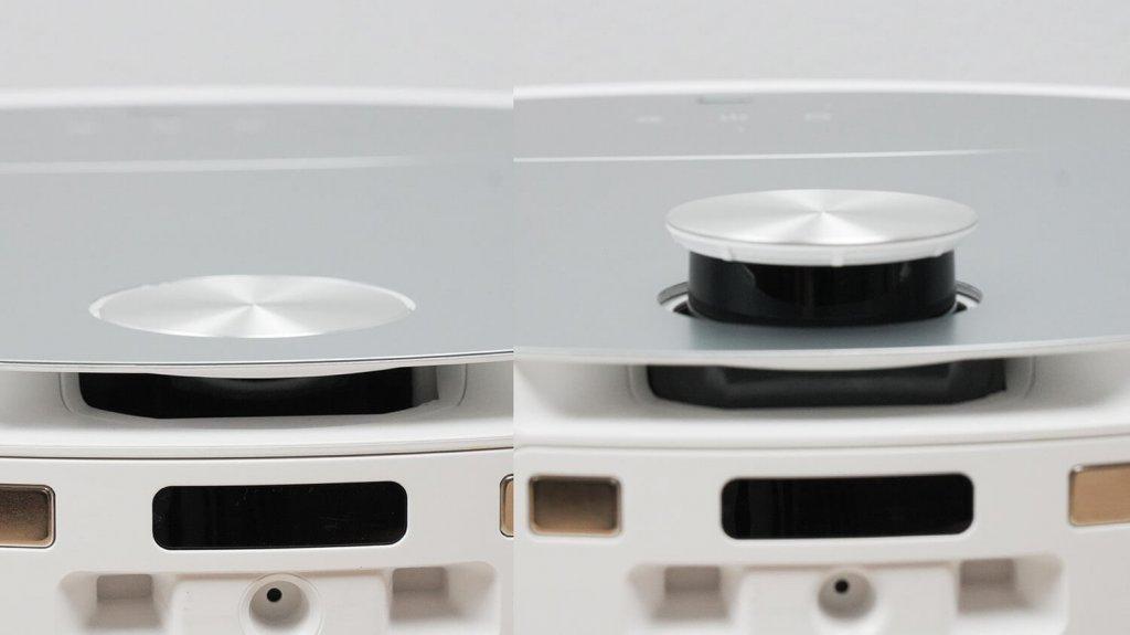 Roborock S9 MaxV Ultra : Le lidar est dissimulé dans le boîtier.