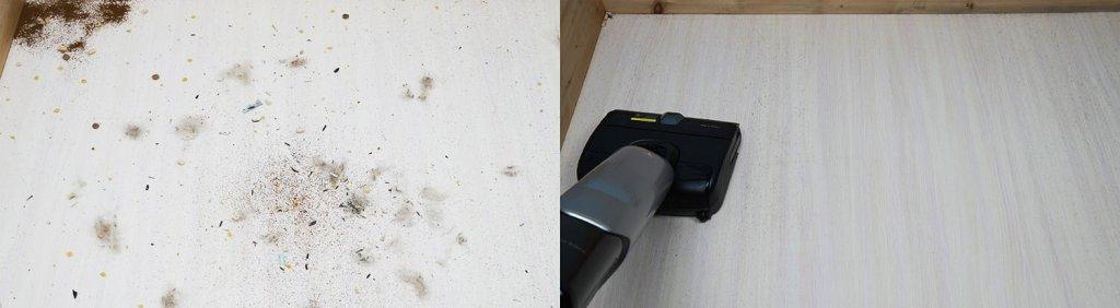 Trouver X4 Pro : Ramassage des débris sur les sols stratifiés