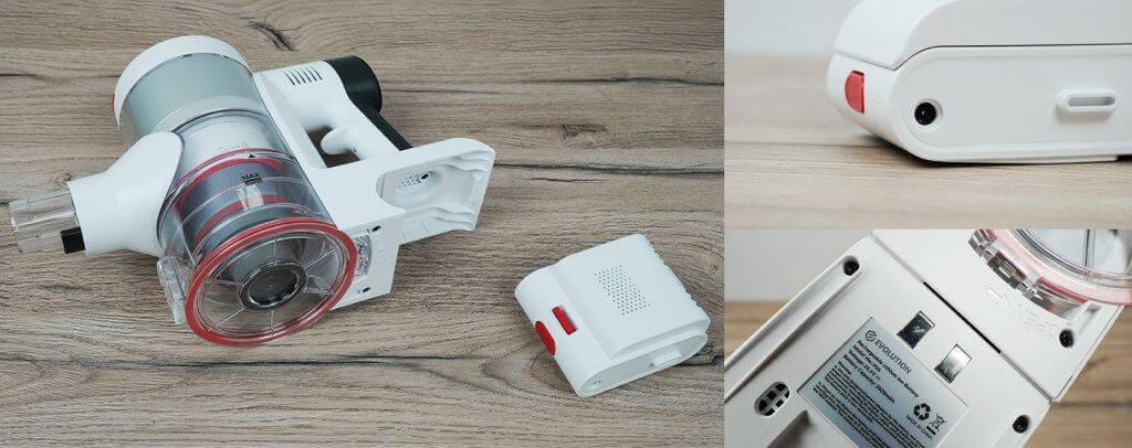 EVOLUTION Smart Clean VCF2613UV Nettoyage à sec et humide : Batterie amovible