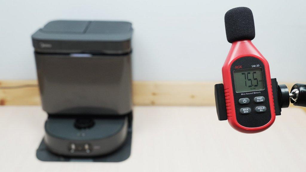 Magnétoscope Midea V15 Pro Ultra : Niveau sonore de la station