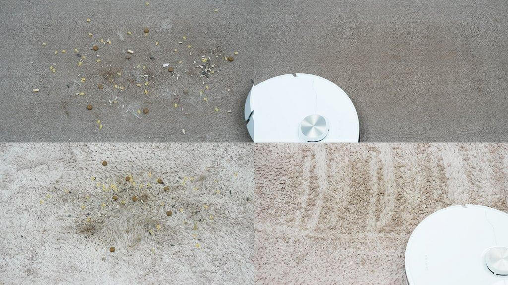 Dreame L40s Pro Ultra : Nettoyage de tapis