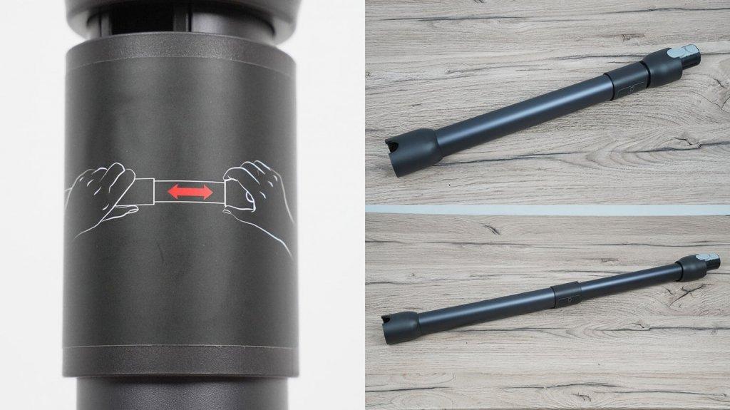 Roborock H60 Hub Ultra : Tube d'extension télescopique