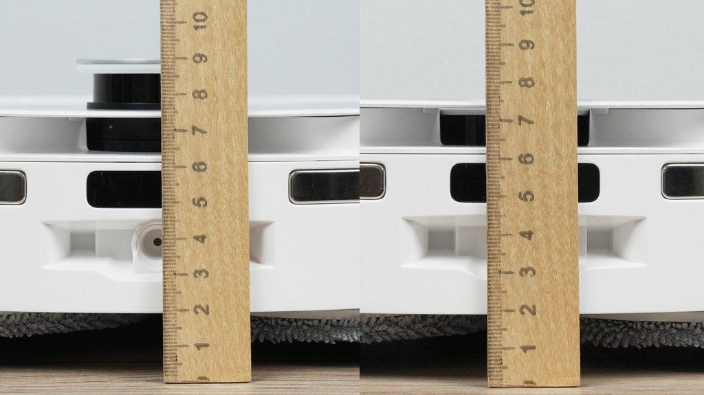 Roborock Qrevo CurvX : Hauteur du corps