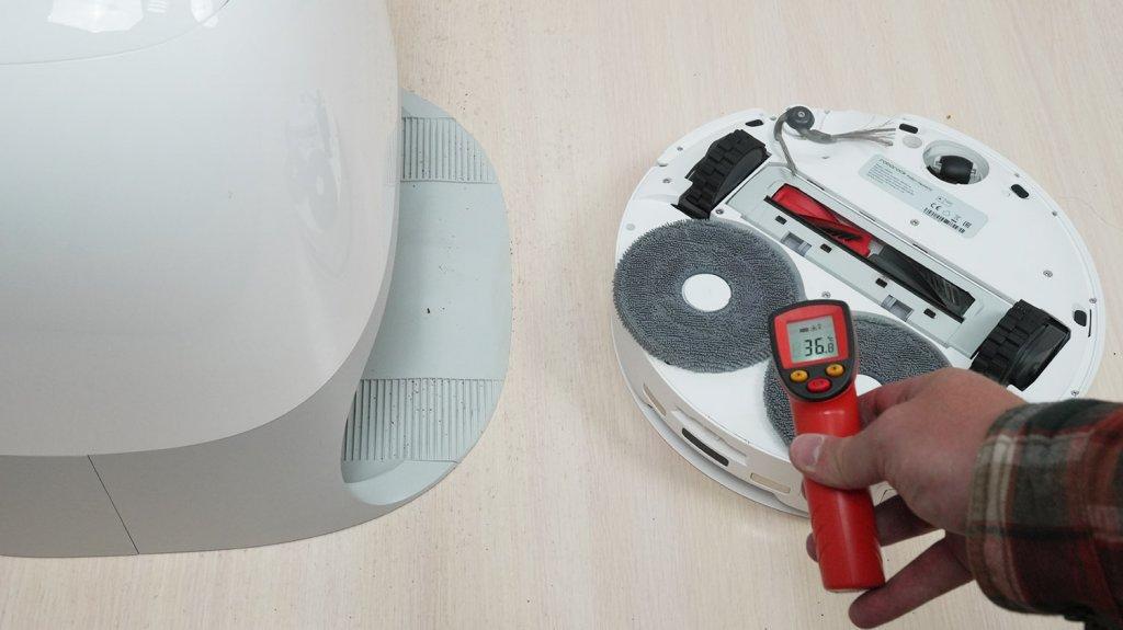 Roborock Qrevo CurvX : Température du tissu après lavage